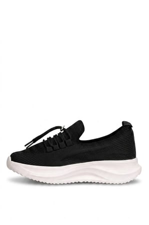 Elit Erd2611 Kadın Klasik Sneaker Siyah - Beyaz