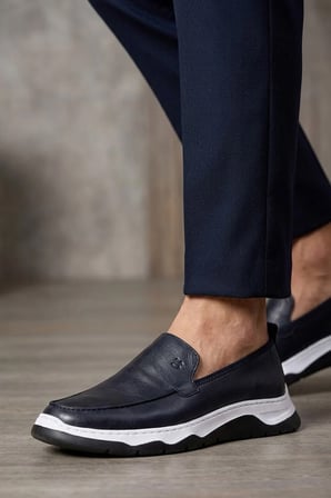 Luciano Bellini 26K-E16401 Formal Erkek Casual Ayakkabı Lacivert