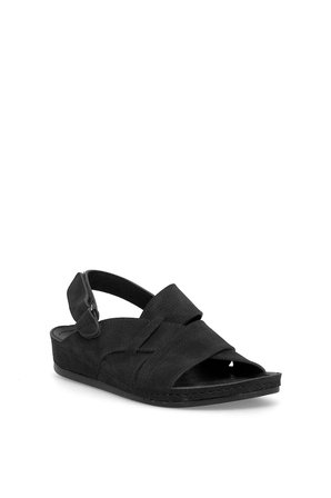 Elit MYSSS264-038 Erkek Düz Sandalet Siyah