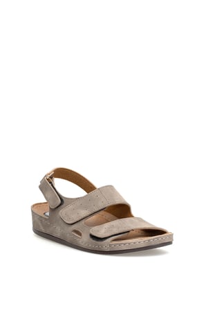 Elit MYSS06-034 Erkek Düz Sandalet Vizon