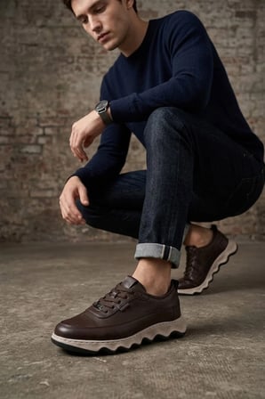 Marcomen 152-23165 Erkek Hakiki Deri Casual Ayakkabı Kahverengi