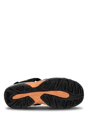 Humtto 152-710445A Erkek Outdoor Sandalet Siyah - Turuncu