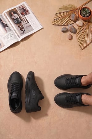 Elit ASENS4349 Erkek Klasik Sneaker Siyah