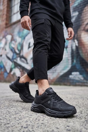 Elit ASENS4338 Erkek Klasik Sneaker Siyah