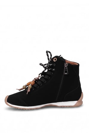 Elit Kcm195 Kadın Taşlı Sneaker Bot Siyah