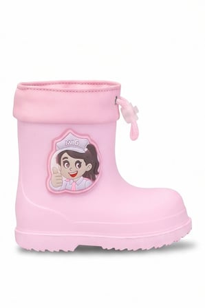 Elit KcmTVG530 Bebe Kız Çocuk Emojili Yağmur Botu Pembe