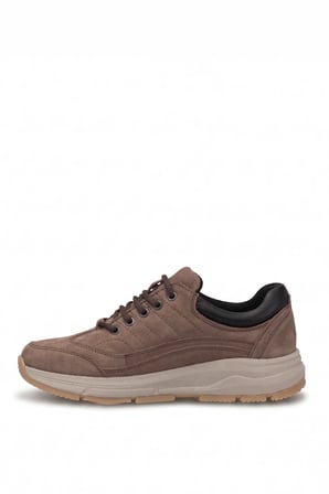King Paolo L1399N Erkek Hakiki Nubuk Deri Memory Foam Klasik Sneaker Kum