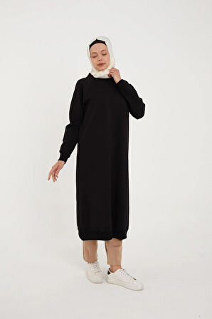 BİSİKLET YAKA UZUN SWEATSHIRT