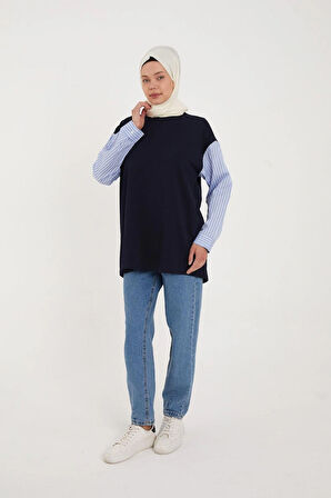 BİSİKLET YAKA SWEATSHIRT