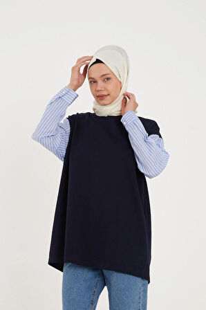 BİSİKLET YAKA SWEATSHIRT