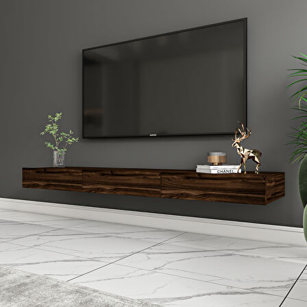 Avalon Duvara Monte TV Sehpası – 140 cm, Modern Minimal Tasarım, 4 Renk Seçeneği ile Şık ve Fonksiyonel TV Ünitesi