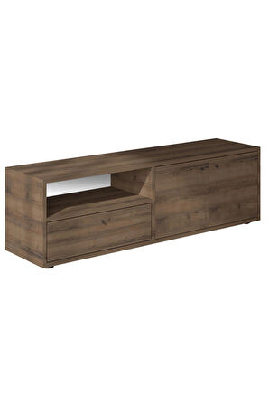 Pao Kapaklı Minimal TV Sehpası – 136 cm, Antik Ceviz