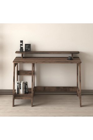 Country Ergonomik Çalışma Masası, Modern Bilgisayar Masası, Antik Ceviz