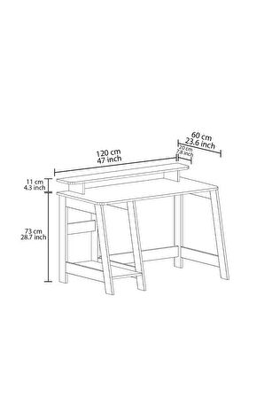 Country Ergonomik Çalışma Masası, Modern Bilgisayar Masası, Antik Ceviz