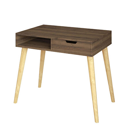 Offer Çalışma Masası, Bilgisayar Masası, Çekmeceli Kilim, Ahşap Ayak, Ev-Ofis