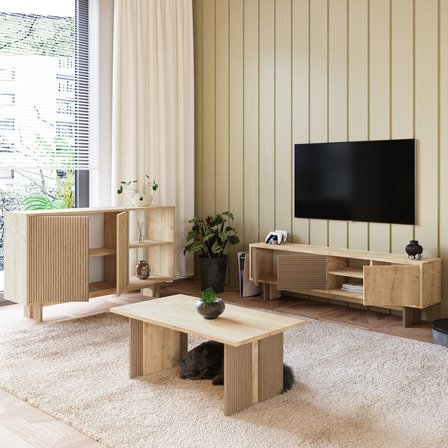 İnarch Dizayn Ravello Oturma Odası SET – Modern Konsol, TV Sehpası ve Orta Sehpa Üçlü Takım