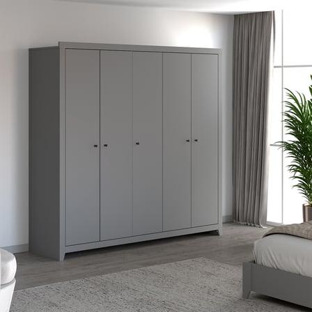 İnarch Dizayn Bled 5 Kapaklı Gardırop – Modern ve Fonksiyonel Yatak Odası Dolabı
