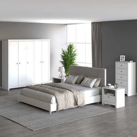 İnarch Dizayn Bled 5 Kapılı Gardıroplu Yatak Odası Takımı – Modern Tasarım