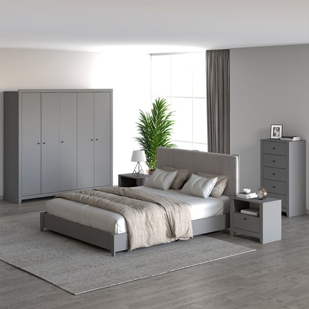 İnarch Dizayn Bled 5 Kapılı Gardıroplu Yatak Odası Takımı – Modern Tasarım