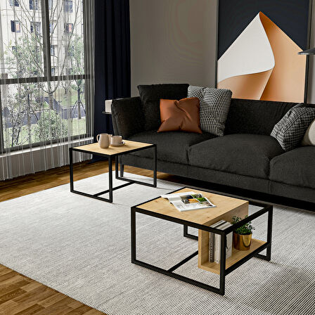 Batı 2'li Orta Sehpa Takımı – Modern Tasarım, Fonksiyonel Kullanım