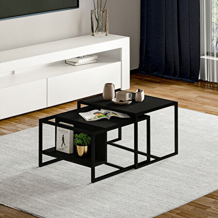 Batı 2'li Orta Sehpa Takımı – Modern Tasarım, Fonksiyonel Kullanım