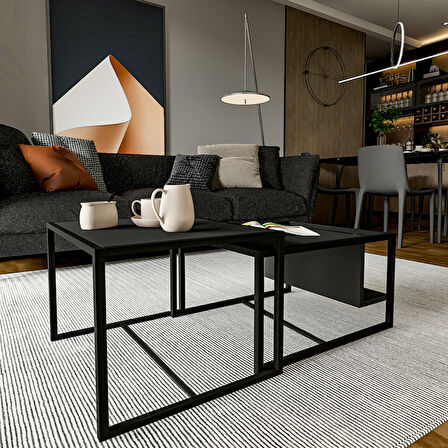 Batı 2'li Orta Sehpa Takımı – Modern Tasarım, Fonksiyonel Kullanım