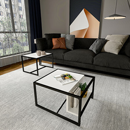 Batı 2'li Orta Sehpa Takımı – Modern Tasarım, Fonksiyonel Kullanım