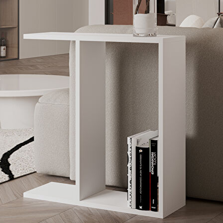 Lotus Modern Yan Sehpa – Kitaplıklı ve Dekoratif Tasarım