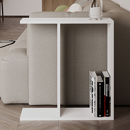 Lotus Modern Yan Sehpa – Kitaplıklı ve Dekoratif Tasarım