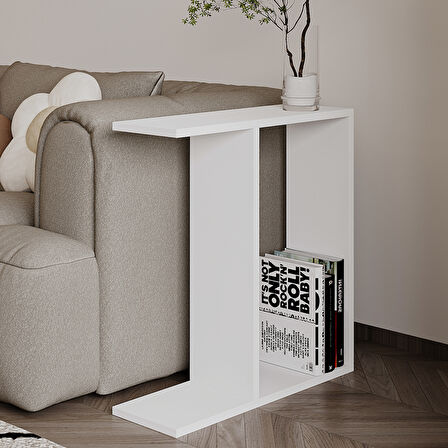 Lotus Modern Yan Sehpa – Kitaplıklı ve Dekoratif Tasarım