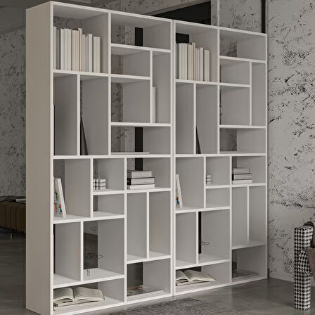 Nicola Kitaplık – 18 Raflı, Modern Kütüphane