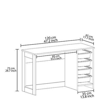 Hero Modern Çalışma Masası - 120 cm