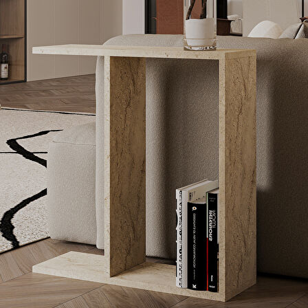 Lotus Modern Yan Sehpa – Kitaplıklı ve Dekoratif Tasarım