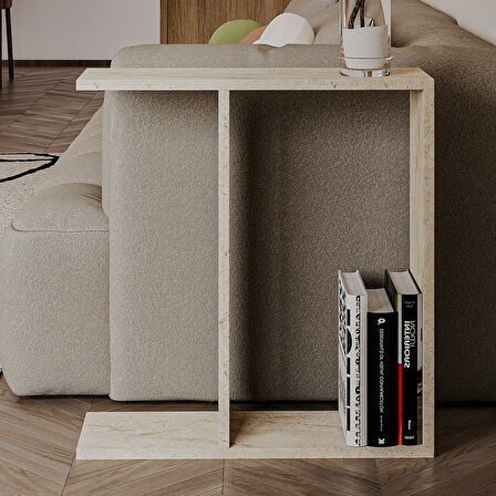 Lotus Modern Yan Sehpa – Kitaplıklı ve Dekoratif Tasarım