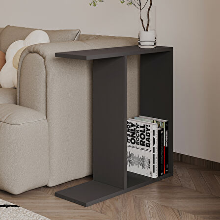 Lotus Modern Yan Sehpa – Kitaplıklı ve Dekoratif Tasarım