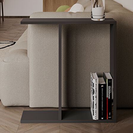 Lotus Modern Yan Sehpa – Kitaplıklı ve Dekoratif Tasarım