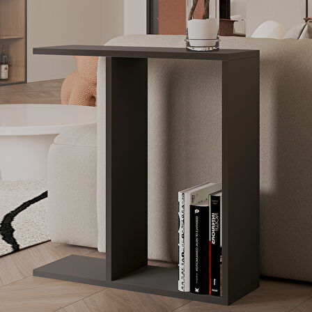 Lotus Modern Yan Sehpa – Kitaplıklı ve Dekoratif Tasarım