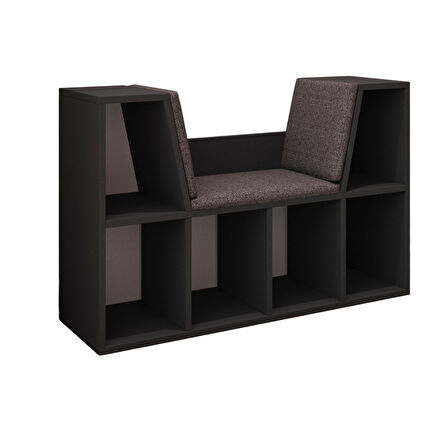 Livora Minderli Kitaplık - Oturma Alanlı 103 cm Minimalist Tasarım