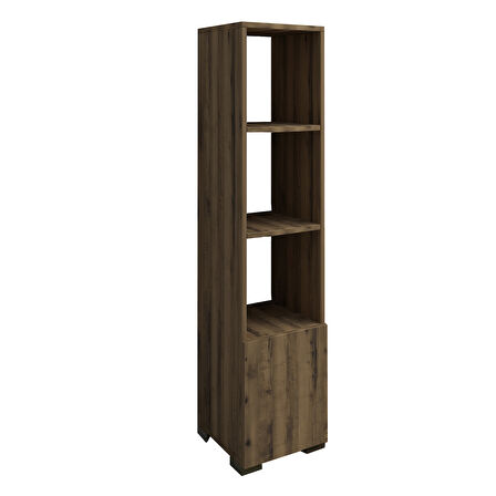 Kuzey 4 Raflı, Kapaklı Minimal Kitaplık