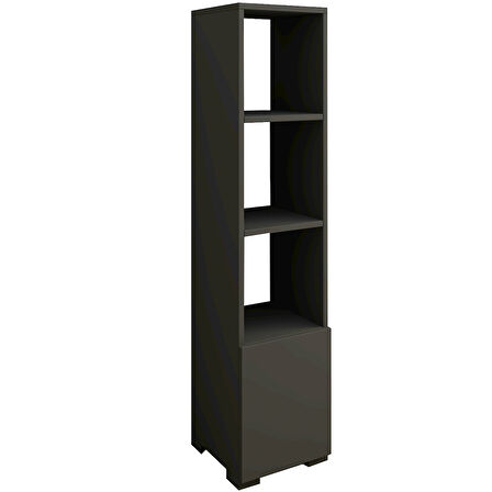Kuzey 4 Raflı, Kapaklı Minimal Kitaplık