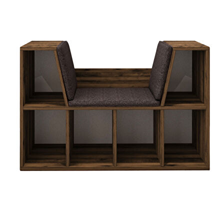 Livora Minderli Kitaplık - Oturma Alanlı 103 cm Minimalist Tasarım