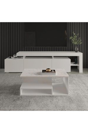 Vera Mini Orta Sehpa – Modern Tasarım, Fonksiyonel Raflı Yap