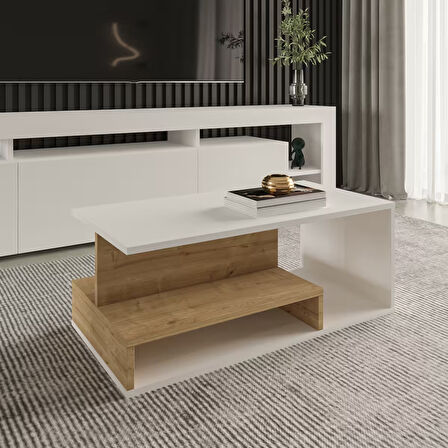 Vera Mini Orta Sehpa – Modern Tasarım, Fonksiyonel Raflı Yap