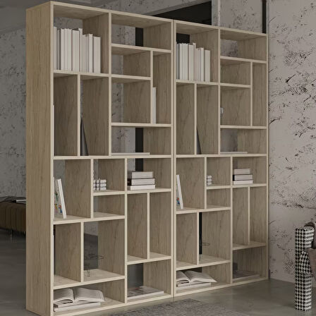 Nicola Kitaplık – 18 Raflı, Modern Kütüphane