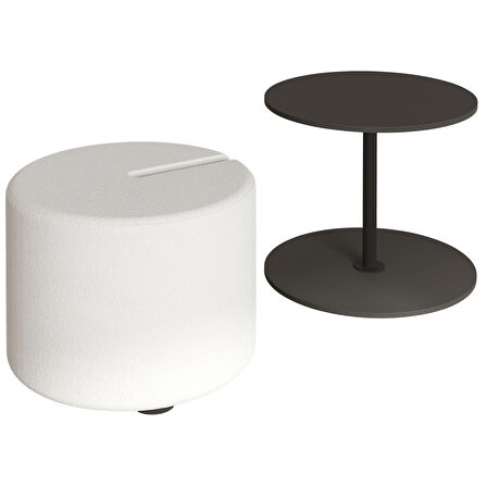 Vexana Puflu Yan Sehpa – Saklanabilir Puflu Servis Sehpası