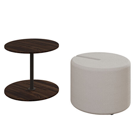 Vexana Puflu Yan Sehpa – Saklanabilir Puflu Servis Sehpası