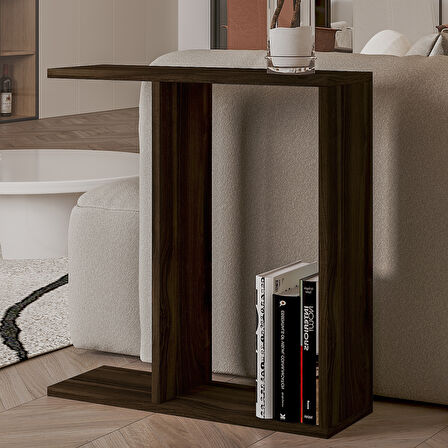 Lotus Modern Yan Sehpa – Kitaplıklı ve Dekoratif Tasarım