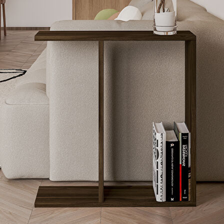 Lotus Modern Yan Sehpa – Kitaplıklı ve Dekoratif Tasarım