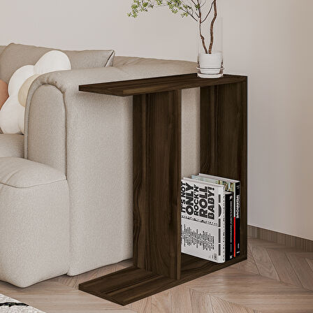 Lotus Modern Yan Sehpa – Kitaplıklı ve Dekoratif Tasarım