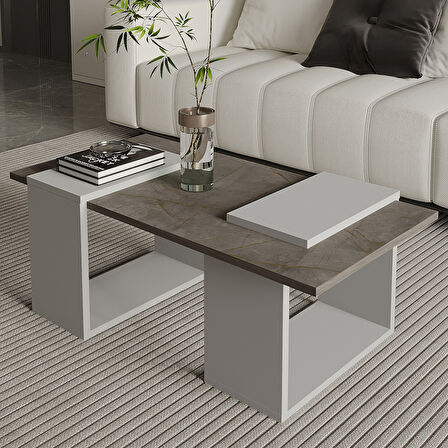 Matris Modern Orta Sehpa – Geometrik Tasarım ve Şık Detaylar